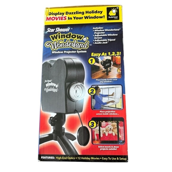 Star Shower Window Wonderland Window Projector 12 Holiday Movies Christmas Show - Picture 2 of 5